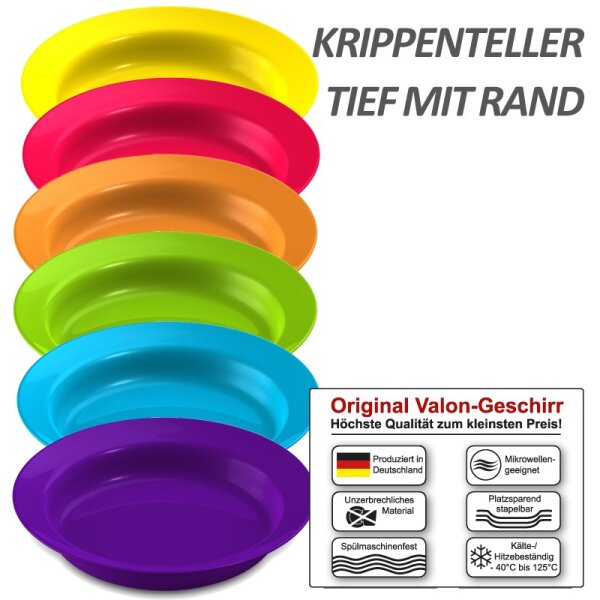 Krippenteller Valon tief mit Rand