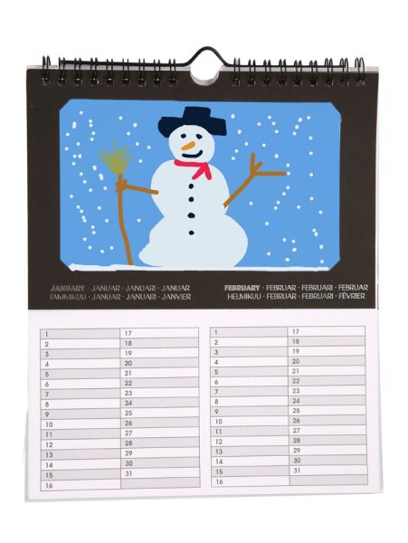Bastelkalender, 2 Monatsdarstellung
