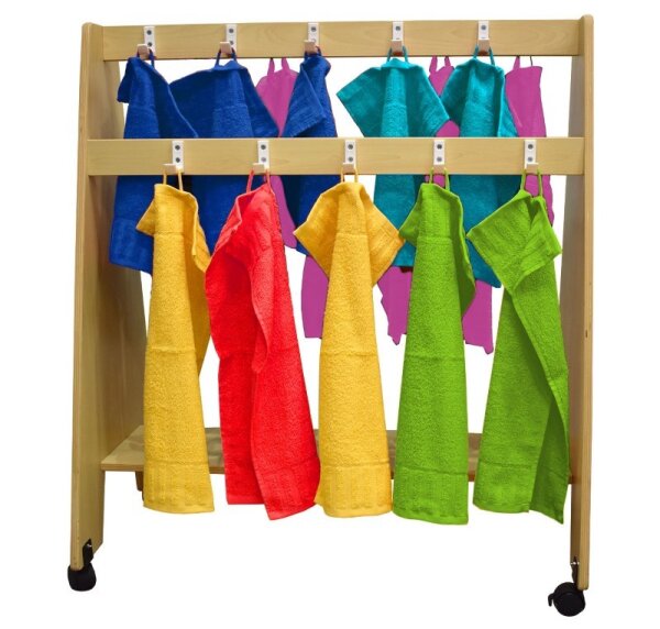 Handtuchwagen Produkt mit bunten Handt&uuml;chern
