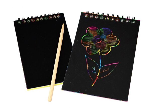 Kratzpapier Block inkl. Kratzstab