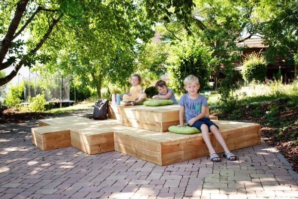 Outdoor Stufendeck, 5-tlg.