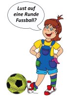 Fu&szlig;ball, neon gelb-schwarz -Ausverkauft-