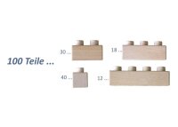 Noppen-Holzbausteine,100-tlg. (Ausverkauft)