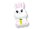 Sandform Hase, wei&szlig; von oben
