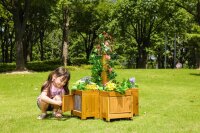 Outdoor Pflanzkasten mit Wurzelfenster und Ranks&auml;u