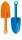 Pflanzenstecher orange/blau
