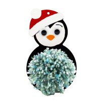 Pompon-Anh&auml;nger Weihnachten Pinguin
