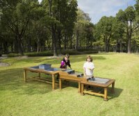 Sparset: Outd. Sand- u. Wassertische 3er Set m.P.