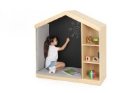 Spiel- und Kuschelhaus mit Kind, malend