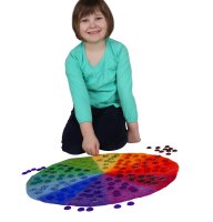 Farbkreis &Oslash;52 cm mit Funkelsteinen & Funkelblumen
