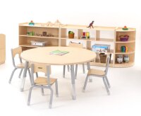 Owlaf Tisch-/Stuhlset Rundtisch 4 St&uuml;hle