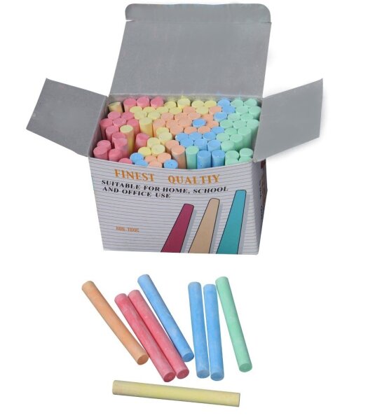 Tafelkreide bunt, 100 St&uuml;ck