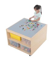 Spieltisch f&uuml;r Klemmbausteine, fahrbar