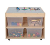 Spieltisch f&uuml;r Klemmbausteine, fahrbar