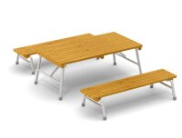 Outdoor-Bank, 2er Set 150 cm, stapelbar, 2er Set