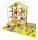 XXL Puppenhaus mit M&ouml;bel + Puppen, 44-tlg.