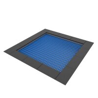 Jumpoo Boden Trampolin quadratisch 200 blau