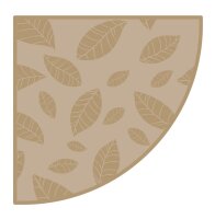 Viertelkreis Teppich Bl&auml;tter 200 cm