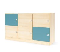 Regalschrank 69, mit 6 T&uuml;ren, natur