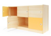Regalschrank 69, mit 6 T&uuml;ren, natur