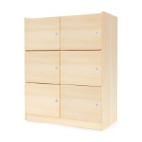 Regalschrank 99, mit 6 T&uuml;ren, natur