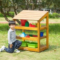 Outdoor Regal, 4-seitig offen, mit Kind