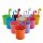 H&auml;ngende Blument&ouml;pfe bunt - 10er Set