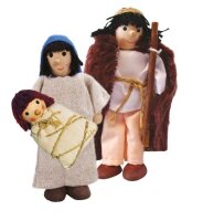 Biegepuppen Weihnachtskrippe Set, 12-tlg.