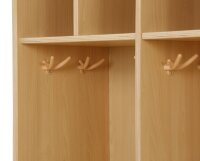 Sechser-Garderobe Detail Haken