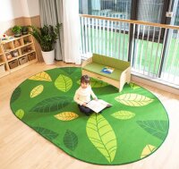 Spielteppich Bl&auml;tter 300 x 200 cm oval