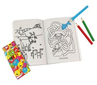 Mal- u. Besch&auml;ftigungsbuch A6 inkl. 6 Buntstifte