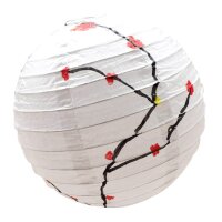 Papierlaterne wei&szlig;, bemalt