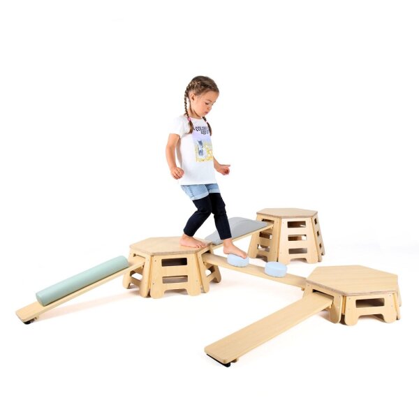 Kletterpodeste- und Stege-Set 7-tlg.