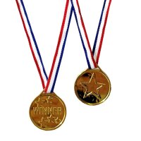 Goldene Medaillen inkl. Band, 30er-Set