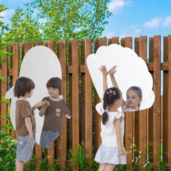 4er-Set Figuren-Spiegel, Outdoor und Indoor
