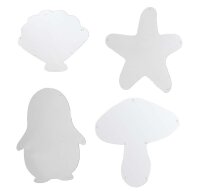 4er-Set Figuren-Spiegel, Outdoor und Indoor