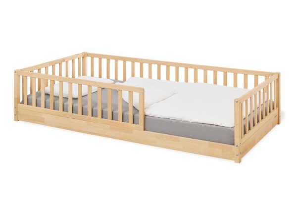 Bodenbett Buche natur, 90 x 200