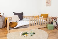 Bodenbett Buche natur, 90 x 200