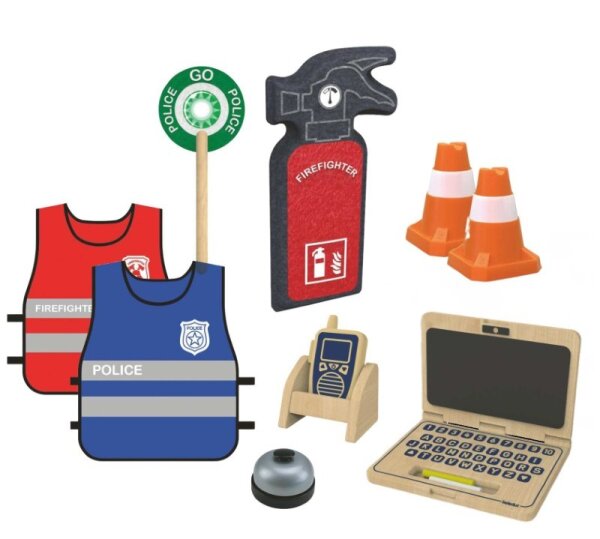Rollenspielset Feuerwehr& Polizei, 9-tlg.