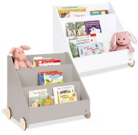B&uuml;cherregal fahrbar, wei&szlig;