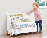 B&uuml;cherregal fahrbar, wei&szlig;