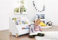 B&uuml;cherregal fahrbar, wei&szlig;