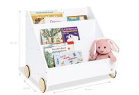 B&uuml;cherregal fahrbar, wei&szlig;