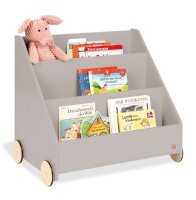 B&uuml;cherregal fahrbar, wei&szlig;