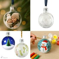 Deko Weihnachtskugeln, 6er Set (Auslauf)