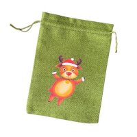 WS25:Beutel gr&uuml;n+Jumpy Elch/Schneemann