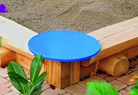 Sandkasten Ecke Sitzbrett blau
