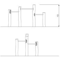 Dreier Reckstange, Robinie