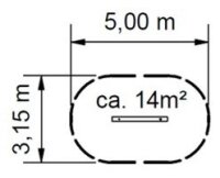 Balancierbalken Robinie 2m