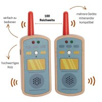 Holz Walkie-Talkie, 2er Set mit Info